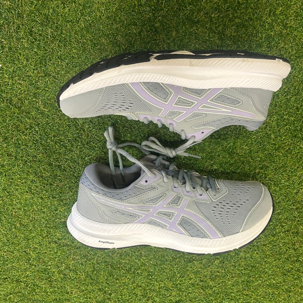 Asics Gel-Contend 8 Womens Running Shoes Grey Lavender 1012B320 Size 9.5
